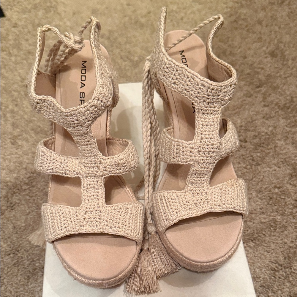 Moda Spana Women's Tan Espadrille Sandals